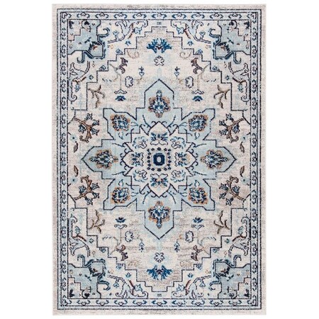 Safavieh 8 x 10 ft. Madison 400 Power Loomed Rectangle Area Rug Ivory & Light Blue MAD473D-8